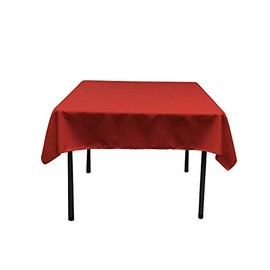 Backdrop King Inc, 36" x 36" Square Polyester Poplin Tablecloth Overlay (Red)