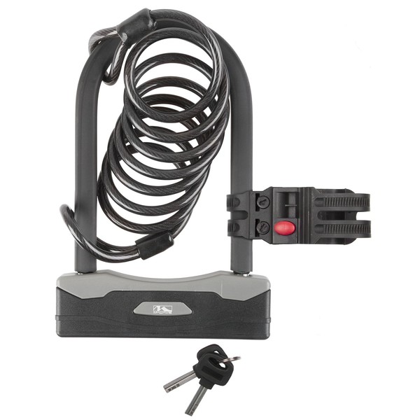 M-Wave Shackle U-Lock with Spiral Cable