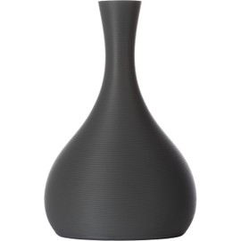 3D Vase Flower Vase Decorative Vase Aila 22 cm for Cut / Dried Flowers Sustainable Pampas Grass (Dark Grey)