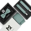 MAY-TIE Herren Fliege Set | Hochzeitsfliege vegan vorgebunden | Leinen