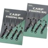 4x Carp Ronnie Rig Ready Tied Curve Shank Barbed Hook