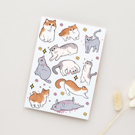 Detailed page reference Cat Emotional Tattoo Stickers - A Day in the Life of an Affectionate Cat