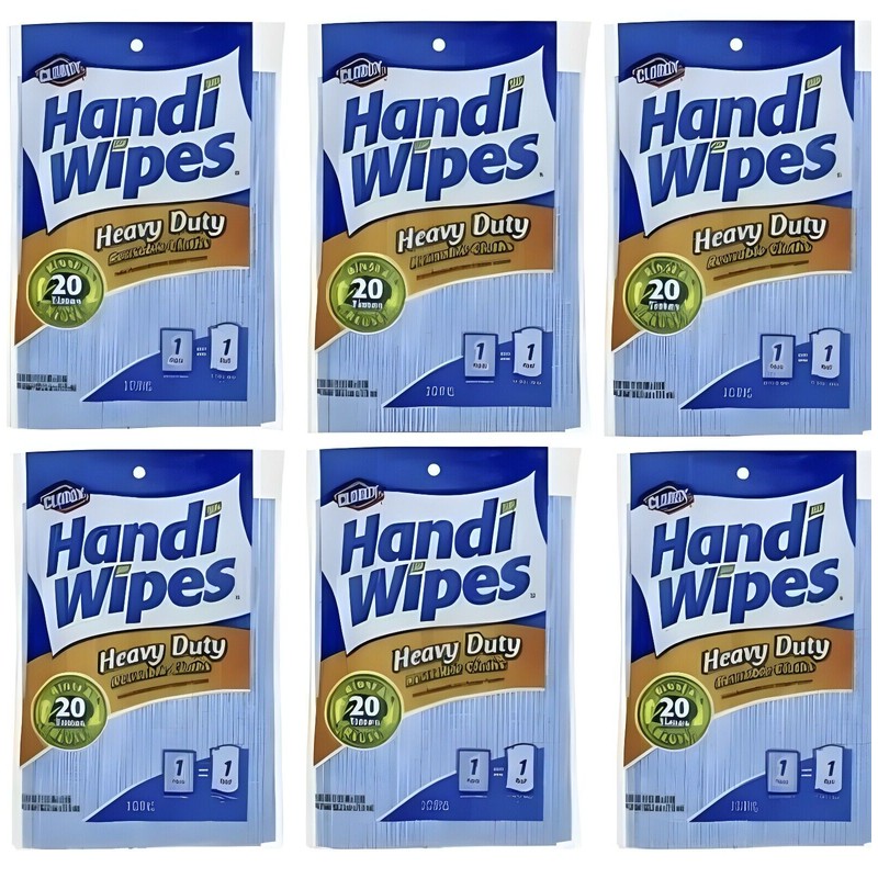 Clorox HEAVY DUTY HANDY WIPES CLOTHS ABSORBENT MULTIPURPOSE CLEANING TOWELS
