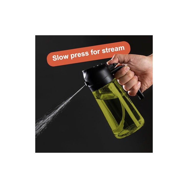 CXINYI 2-in-1 Olive Oil Dispenser and Sprayer - Black &