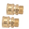 2Pcs Pure Copper M22 High Pressure Washer Fitting Adapter 3/8