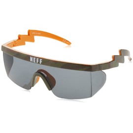 NEFF Men's Brodie Wrap Around Sport Sunglasses Rectangular, Camo, One Size