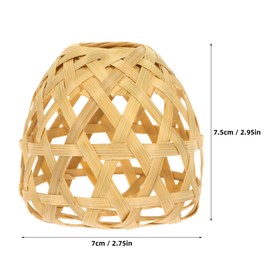 SUPVOX Rustic Style Lamp Shades 4pcs Bamboo Lampshade for Home Decor Ceiling Pendant Lamps