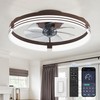 ZMISHIBO Low Profile Ceiling Fans with Lights and Remote, 20