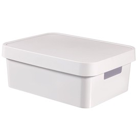 Curver 04752-n23-00 Infinity white plastic storage box with lid, 27 x 36.3 x 13.8 cm, 11 liters
