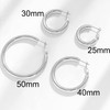Sterling Silver Hoop Earrings for Women Thick Large Silver Earings
