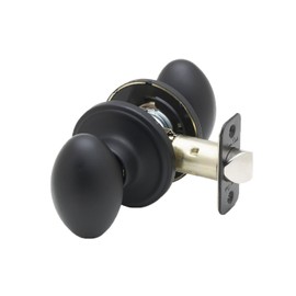Copper Creek EK2020BC Egg Door Knob, Passage Function, 1 Pack, in Black