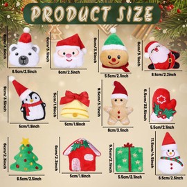 Soulchen Classic Style Christmas Catnip Toys with Crinkle Sound, Cat Toys with Silvervine and Catnip for Xmas, Interactive Cat Chew Toy for Christmas Indoor Cats Kittens Kitty (12 Pcs)