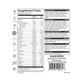 The Delgado Protocol for Health The Delgado Protocol for Health SlimPlant Pro - All Natural Superfood Protein Powder w/ 35 Vitamins, Minerals, and Whole Food-Sourced Ingredients (13.2 Ounces)