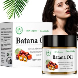 Batana Oil for Hair - 120g Batana Oil Cold Pressed, Natural, Pure Batana Oil to Stimulate Hair Growth, Promote Hair Density, and Repair Dry, Damaged Hair