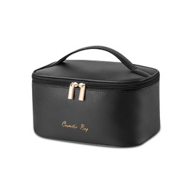 ALLMIRA Makeup Pouch, Makeup Pouch, Large Capacity, Vanity Pouch, Large, Cute, Portable, Popular, Cosmetic Bag, Cosmetic Pouch, Vanity Bag, Makeup Storage, Women's, Black