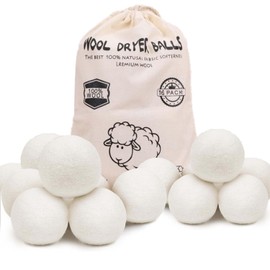 Pack of 16 Dryer Balls, 100% Natural Sheep Dryer Balls for Down Jackets, Dryer Balls, Dryer Balls for Tumble Dryers, Reusable, Laundry to Reduce Drying Time