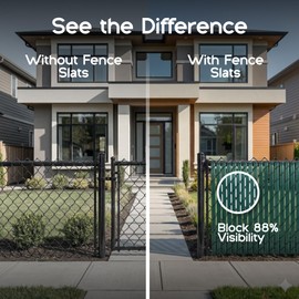 Fenpro Chain Link Fence Privacy Blade Slates with Bottom Lock 8x10 Ft White for Gardening, Privacy, Outdoor Wall, Balcony, Patio, Yard, Safety Fence Screen Cover for Dog, Cat, Pet Hedge Slats