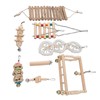 8pcs Parrot Chewing Toy Shredding Foraging Toys Climbing Ladder Cage