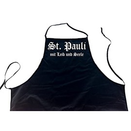 St. Pauli mit Leib und Seele – Cities Apron (Apron – Grilling Cook Work Wear Apron – Black