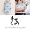 Muishi Cartoon Sleep Corgi Cute Blue Newborn Swaddle Blankets Hat