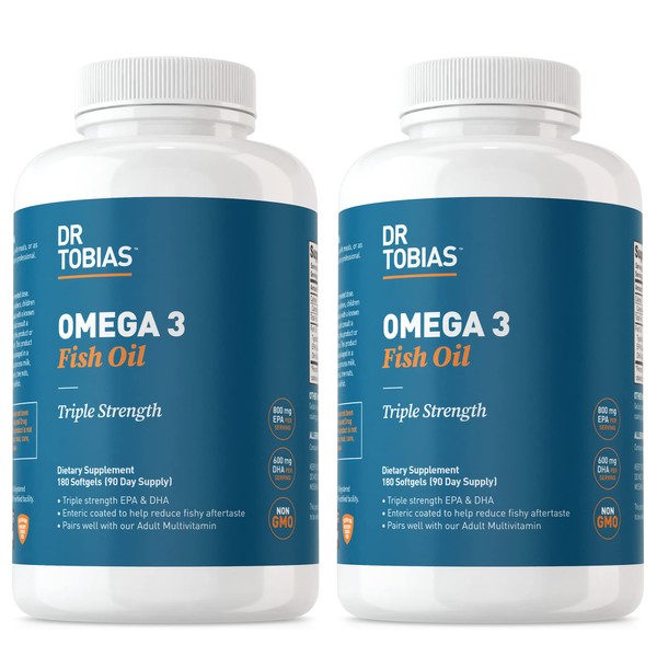 Dr. Tobias Omega 3 Fish Oil, 2000mg Triple Strength with