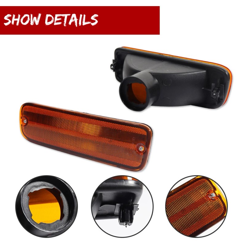 JDMTECH New Front Driver & Passenger Side Signal Light Set