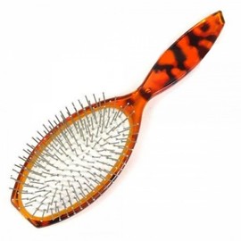 Leopard Print Metal Cushion Hair Brush - Large, Wig & Portable Student Brush 2ea