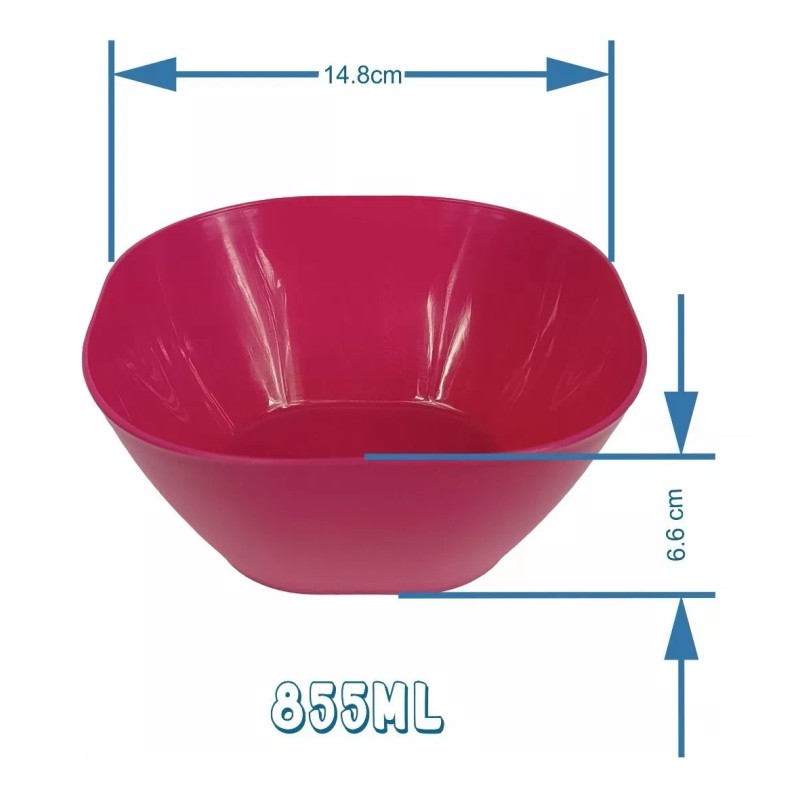 Boris 10 Tazones De Colores Bowl De Plastico 855ml