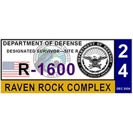 2026 Raven Rock Mountain Complex Parking Decal DD-2220 UFO Secret Base