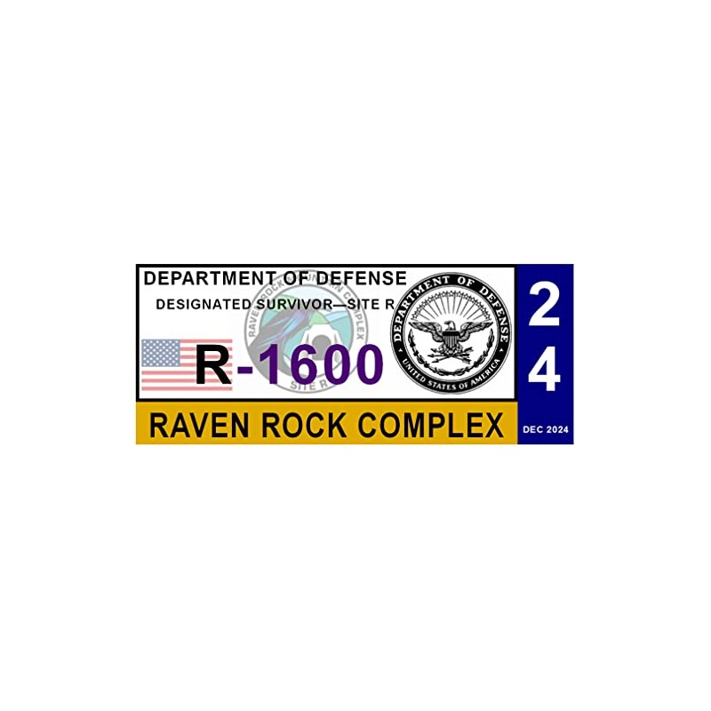 2026 Raven Rock Mountain Complex Parking Decal DD-2220 UFO Secret