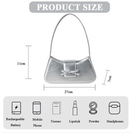 YingStar Small Shoulder Bags for Women Ladies, Leather Mini Handbag Underarm Bag, Small Tote Half Moon Y2K Dumpling Crescent Bags Retro Hobo Hand Bag, Clutch Shoulder bag for Work Holiday Gifts