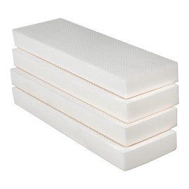 Garage Wall Protector for Car Door – 4 Pack Thick EVA Foam Self-Adhesive Bumper Guard Pad - Anti-Scratch Anti-Collision Protection for Garage, Parking Lot & Warehouse, 12"×3.9"×1.2", White