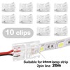 RUNCCI-YUN RUNCCI-YUN 10Pcs LED Strip Stecker,2 Polig 10mm LED Lckenlose