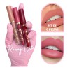 Set De 6 Labiales Tonos Matte Nude Larga Duración Waterproof