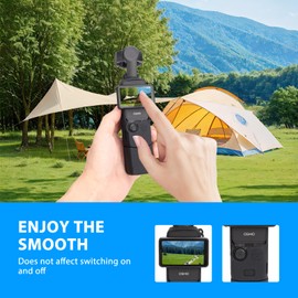 YETAMKR Pocket 3 Silicone Cover, Protective Case Lens Protector Scratch-Resistant Sleeve Skin Compatible with DJI OSMO Pocket 3 Creator Combo Accessories (Black)