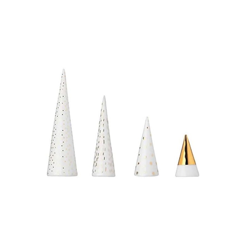 Räder Set of 4 Small Winter Trees Gold