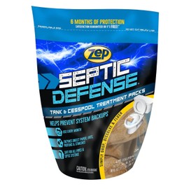 Zep Septic Defense System Treatment Dissolvable Packs - 6 Month Supply - ZSTP6 - Safe for Pipes and All Septic Tanks , Brown