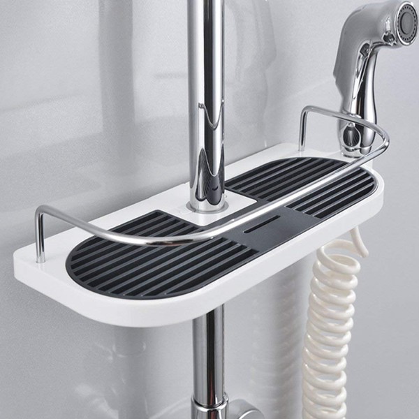 LATERN Bathroom Shelf Caddy for Shower Rail, Aluminum Bathroom Shower