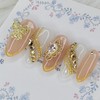 Dual Gold Edge Handmade Nail Tips - Oval XL /