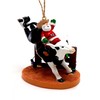 Cape Shore Santa Riding Bull Ornament, 3.5-inches, Multicolor, Resin