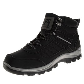 Avalanche Mens Multifunctional Lightweight Hiking Trail Casual Boots, Black Gray, 9