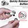 Bestgle 1/4" Square Drive Stubby Reversible Ratchet Wrench with 72-Tooth
