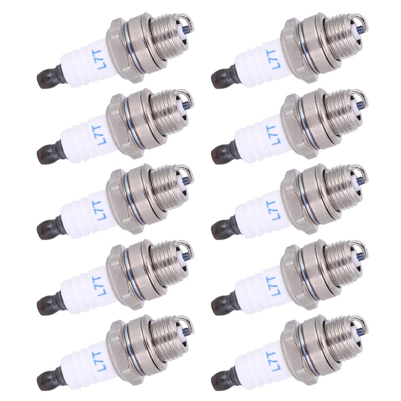 10PCs Sparking Plug Chainsaw Accessories Lawn Mower Parts Brass Ceramic