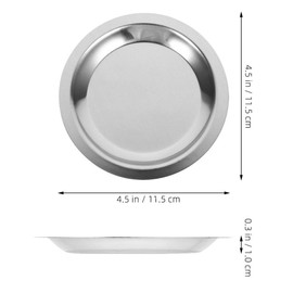 DEARMAMY 6pcs Wine Bottle Coaster Stainless Steel Coasters Silver Metal Coasters Stainless Steel Wine Bottle Coaster for Table Drink Bottle Tea Cup