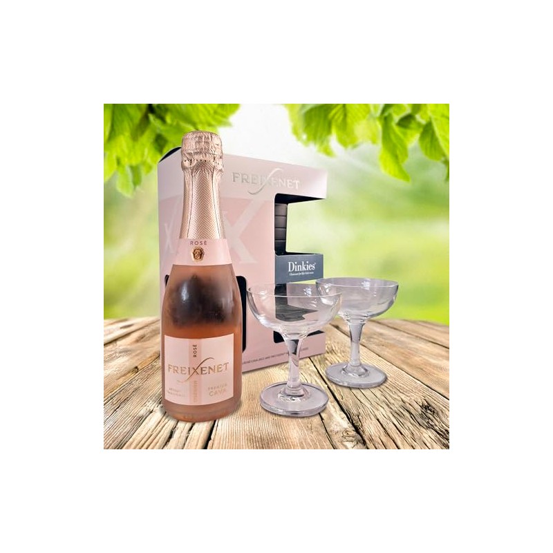 Freixenet Cordon Rosado Cava 200ml, 11.5% ABV with 2 x