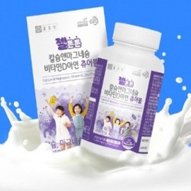 Chong Kun Dang JinShop Large Capacity Chong Kun Dang Kids Calcium Magnesium Vitamin D Zinc Chewable Nutritional Supplement 120 Tablets / 진샵 대용량 종근당 키즈 칼슘 마그네슘 비타민D 아연 츄어블 영양제 120정