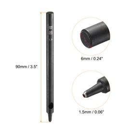 HARFINGTON Leather Round Hole Punch, 1.5mm Hollow Hole Puncher Carbon Steel Circle Hole Punching Cutting Tool for Belt/Leather Craft DIY