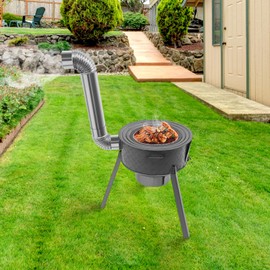 DYRABREST 3 Wok Rings Wood Burning Stove, Heavy Duty Outdoor Cooking Stove for Camping Backyard Garden (Black)