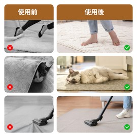 OWLKELA Anti-Slip Sheet, 10 Pieces, Mesh Hardened, Viscosity Recovery with Water, Won't Scratch Floors, No Traces, Anti-Slip Mat, For Carpets, Rugs, Sofas, Stairs, Entryways, Sliding Tape