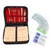 medclimber Big Leather Case, 16 Needles, Suture Practice Kit, Suture